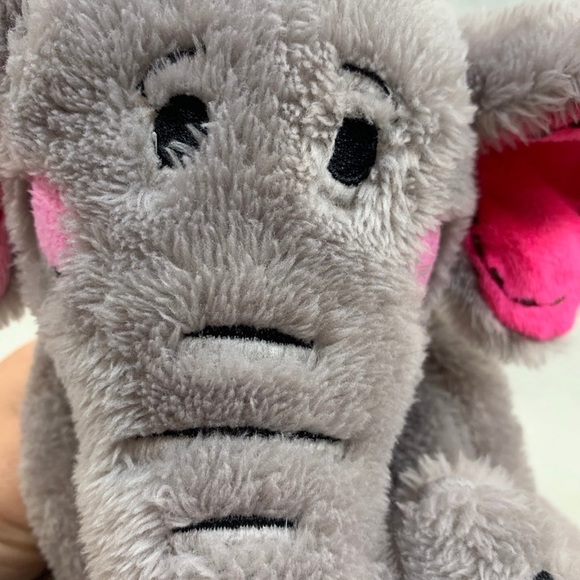 Dan Dee Elephant plush Soft Gray Pink Plush 10" pink cheeks outline stitched - Picture 9 of 9